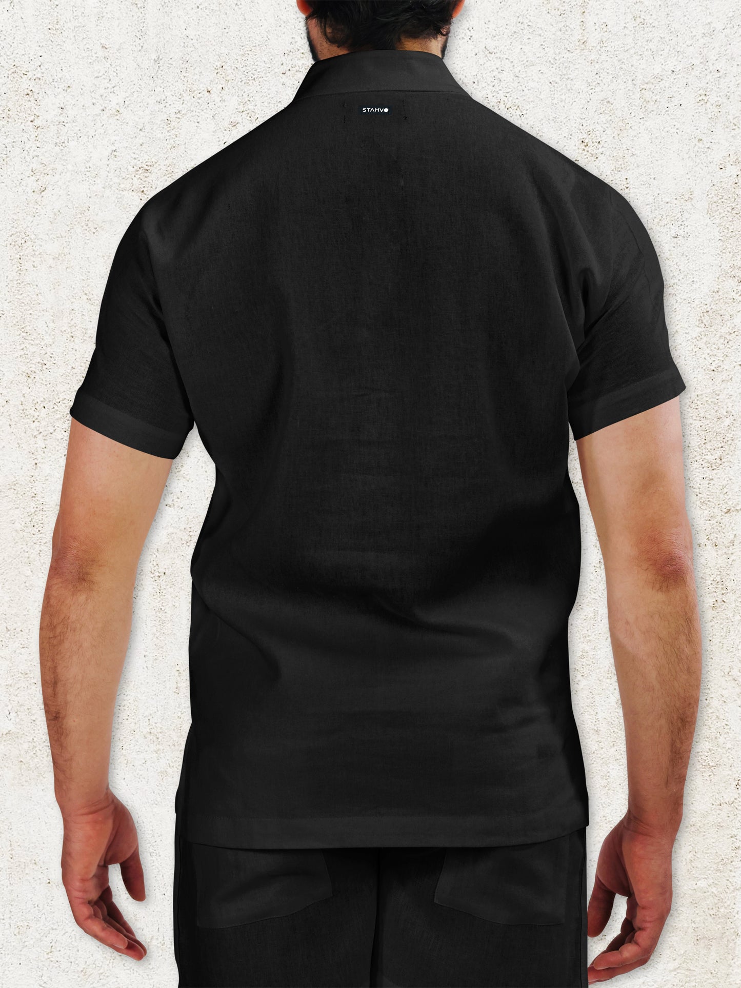 THE ROVI HENLEY SHIRT - Black
