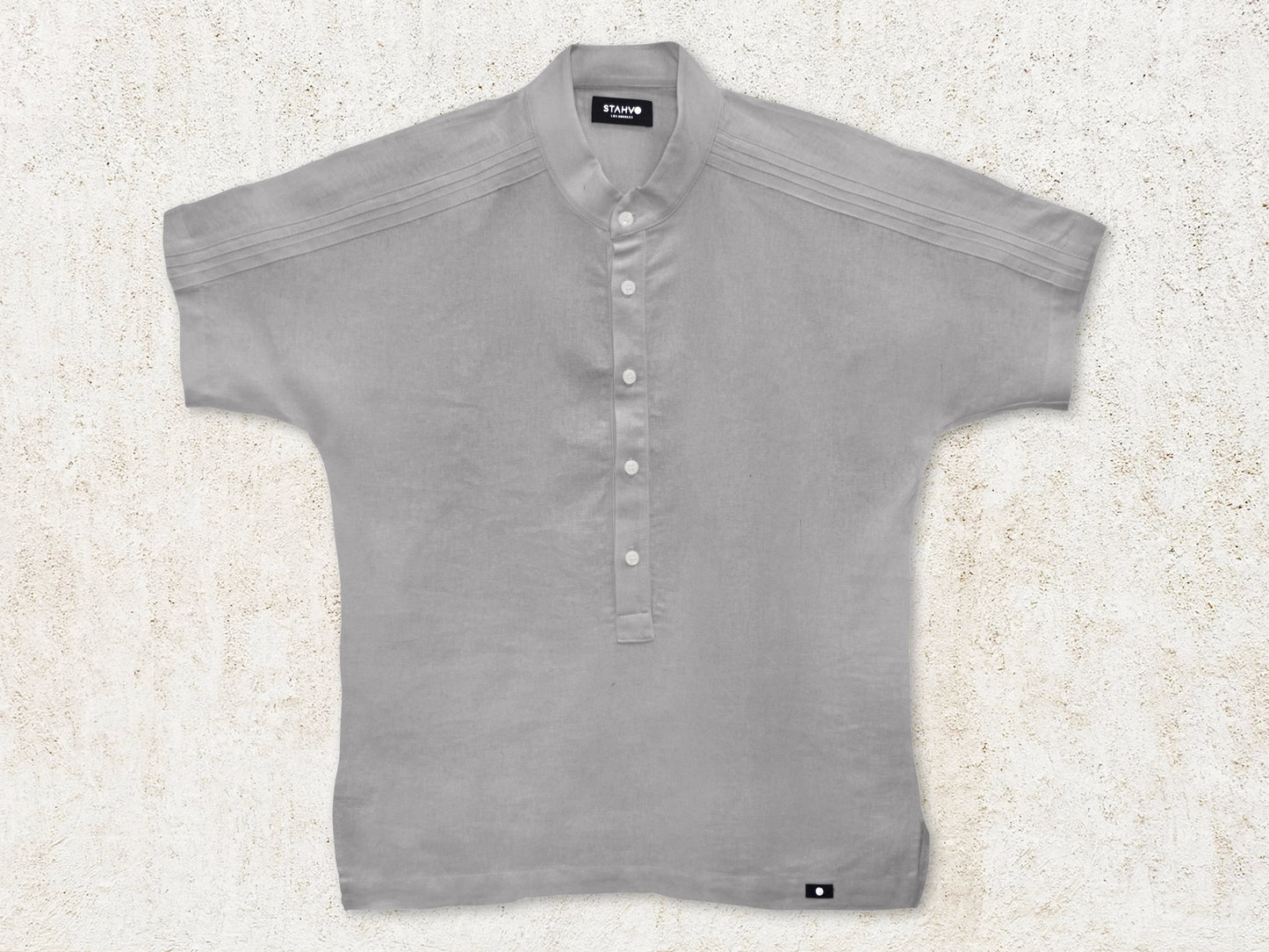 THE ROVI HENLEY SHIRT - Grey