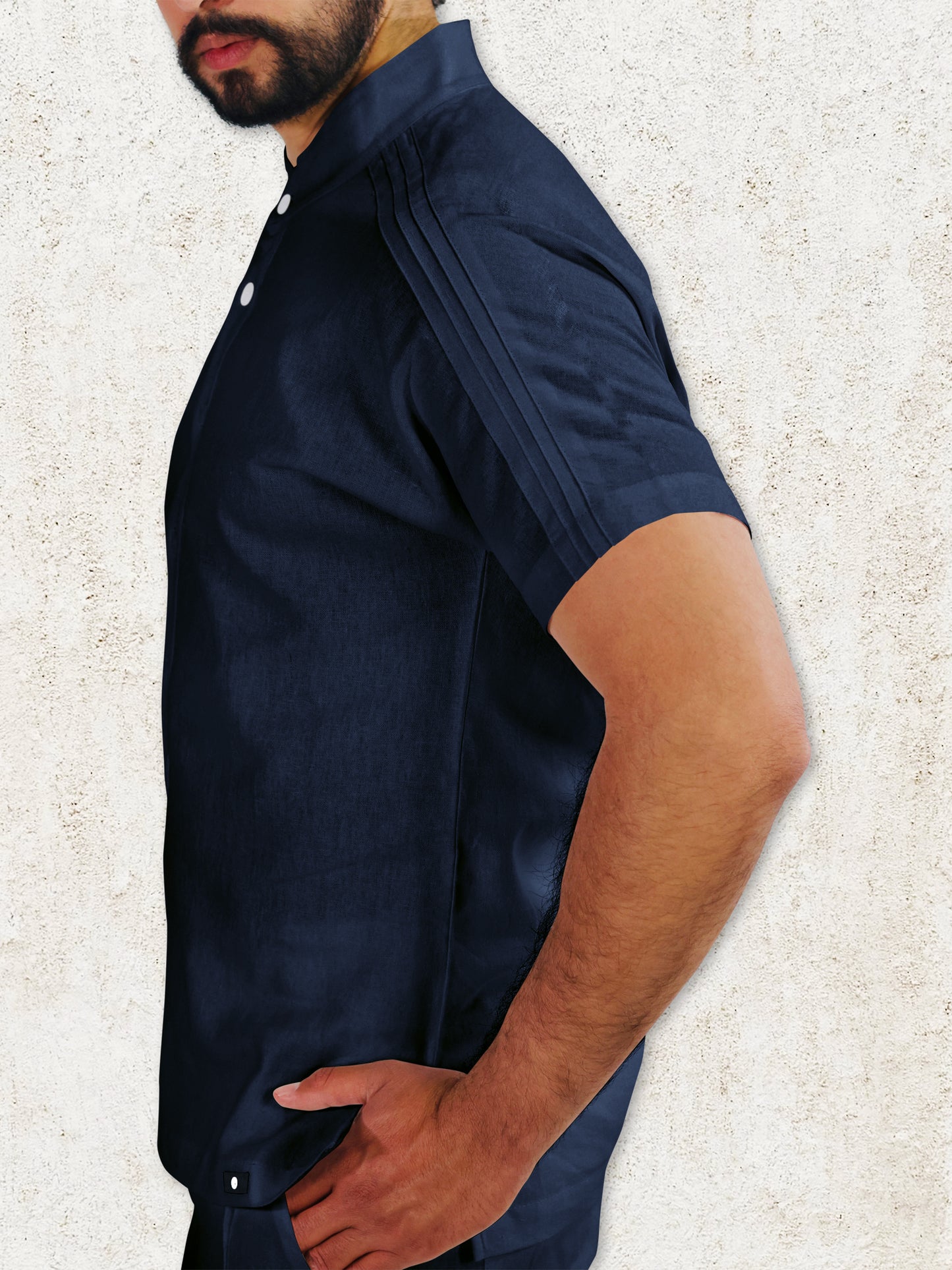 THE ROVI HENLEY SHIRT - Navy
