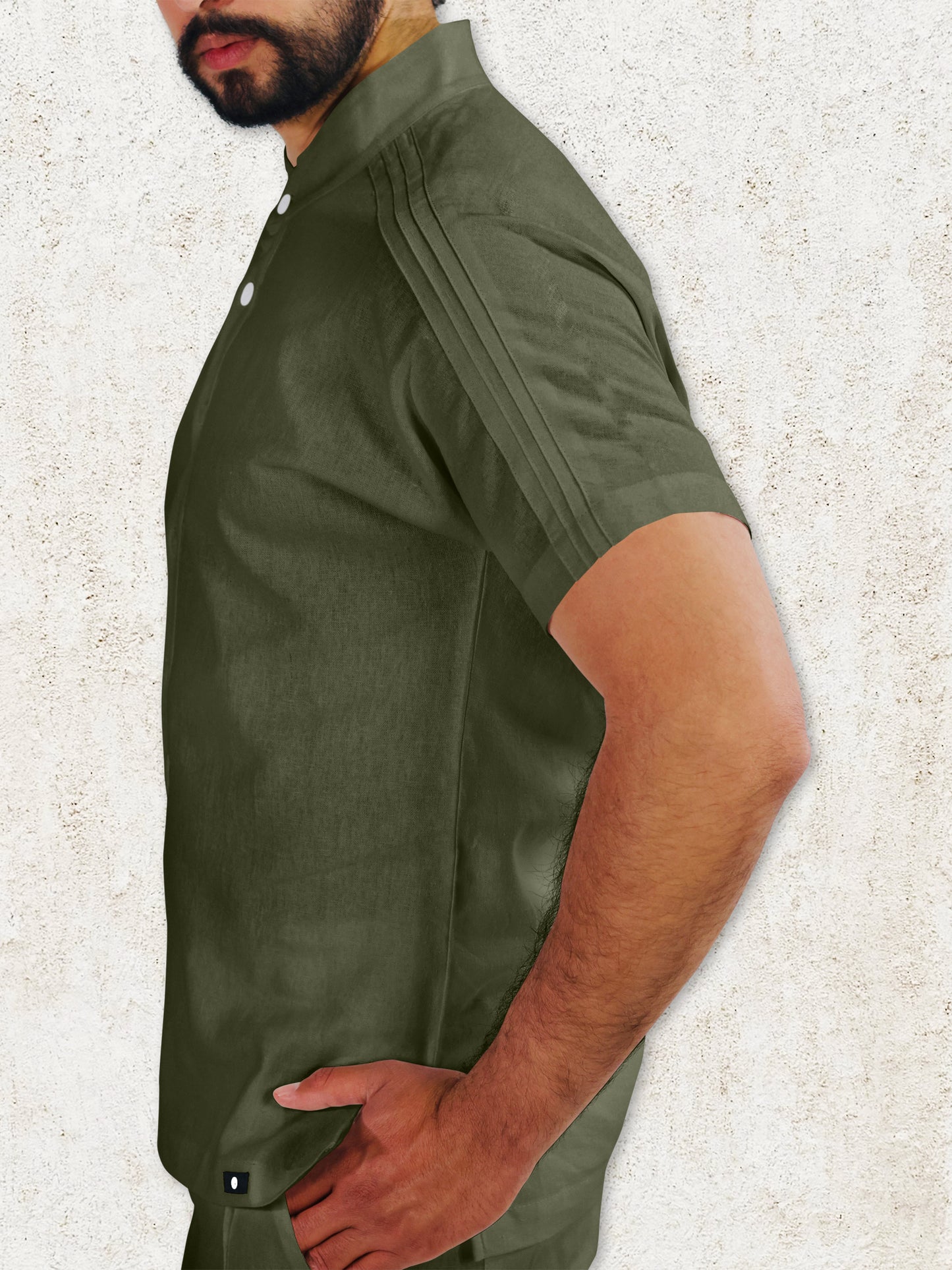 THE ROVI HENLEY SHIRT - Olive