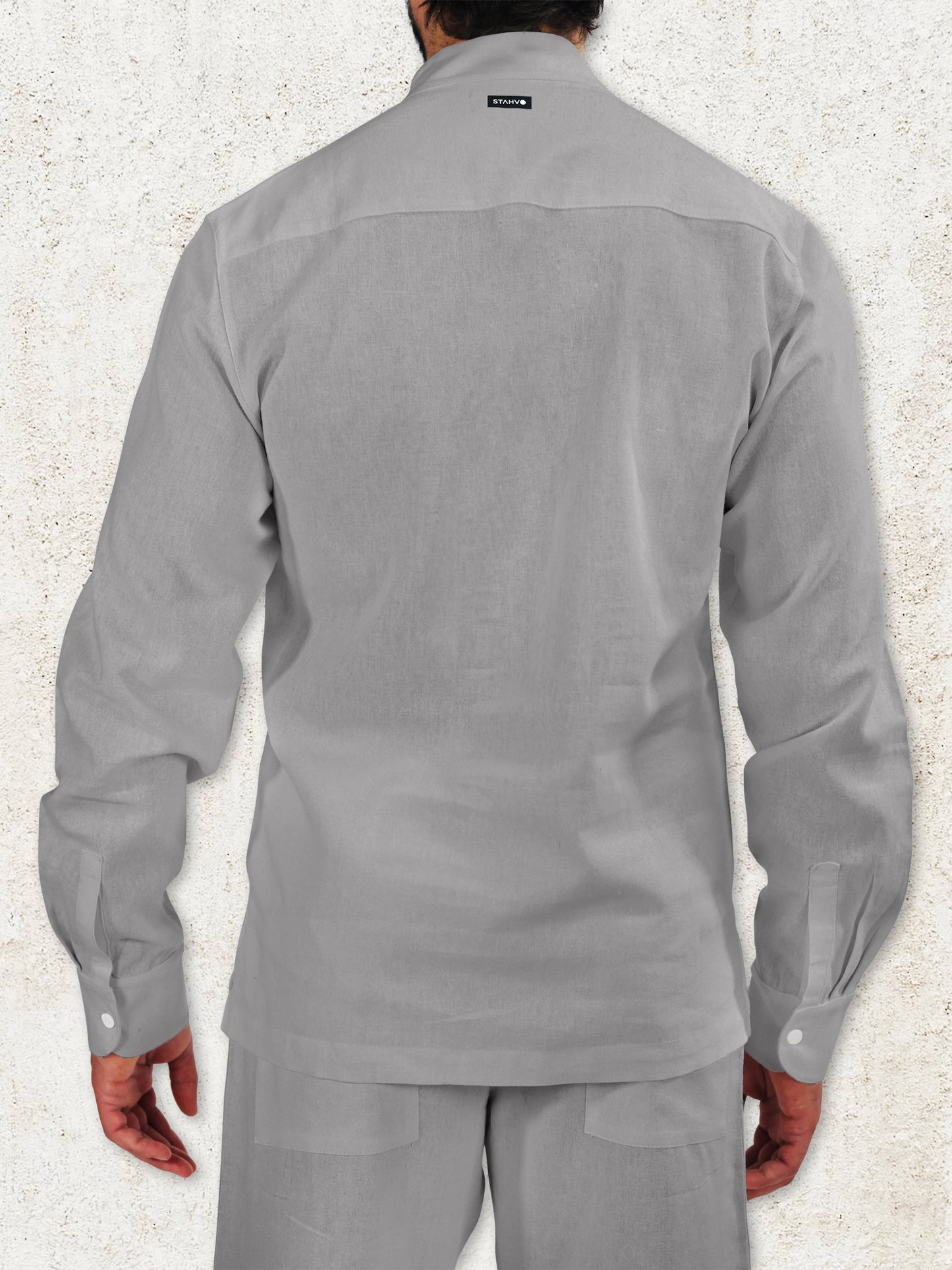 THE NAVO HENLEY SHIRT - Grey