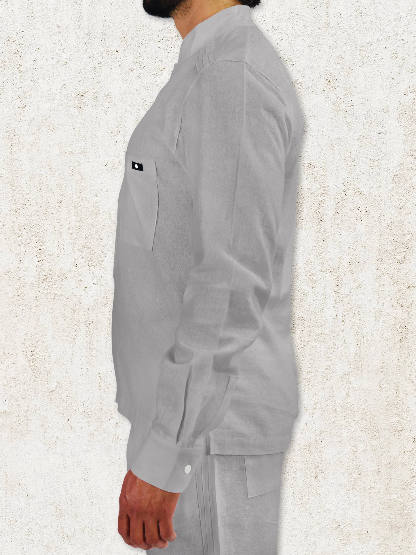 THE NAVO HENLEY SHIRT - Grey