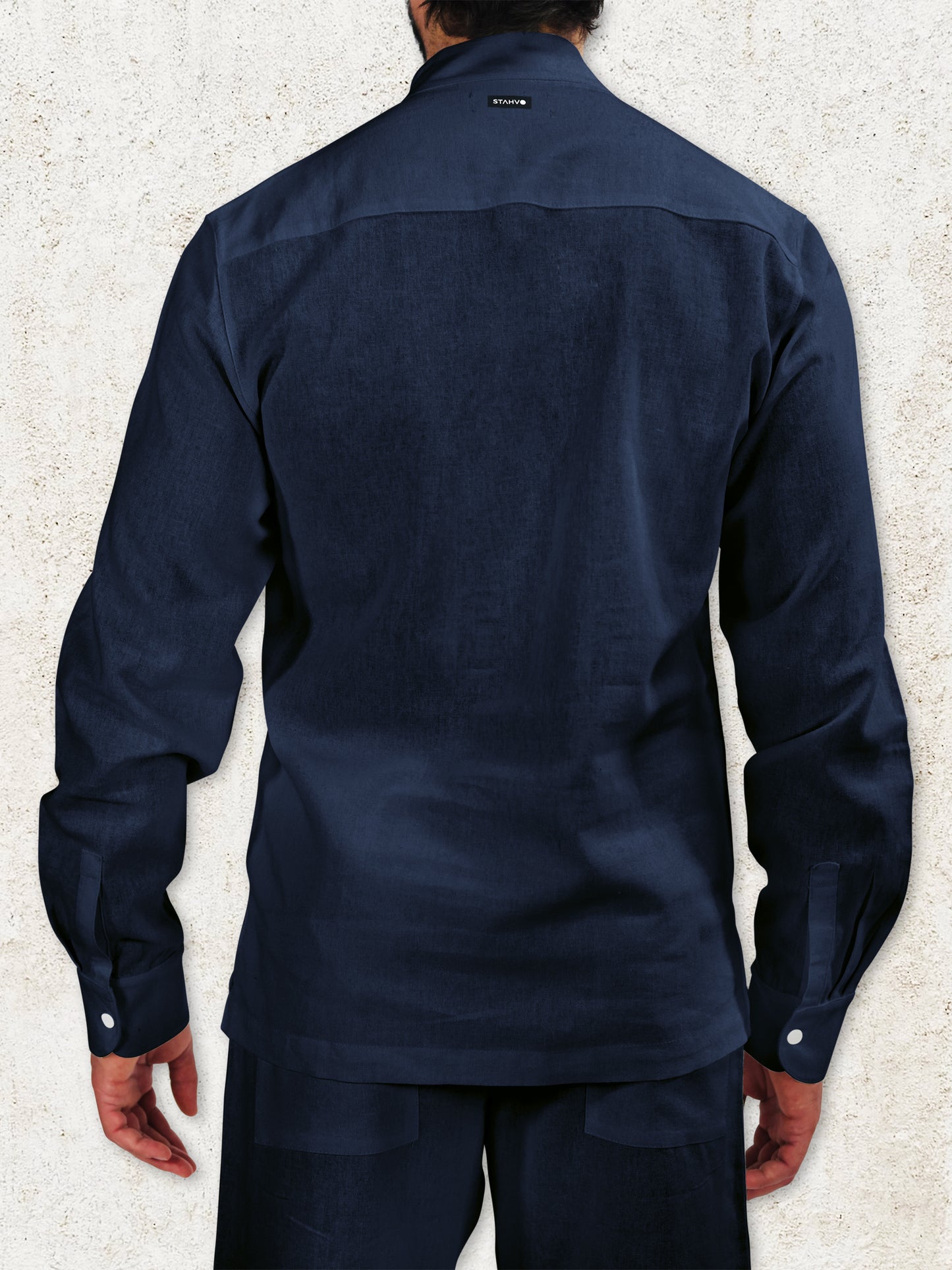 THE NAVO HENLEY SHIRT - Navy