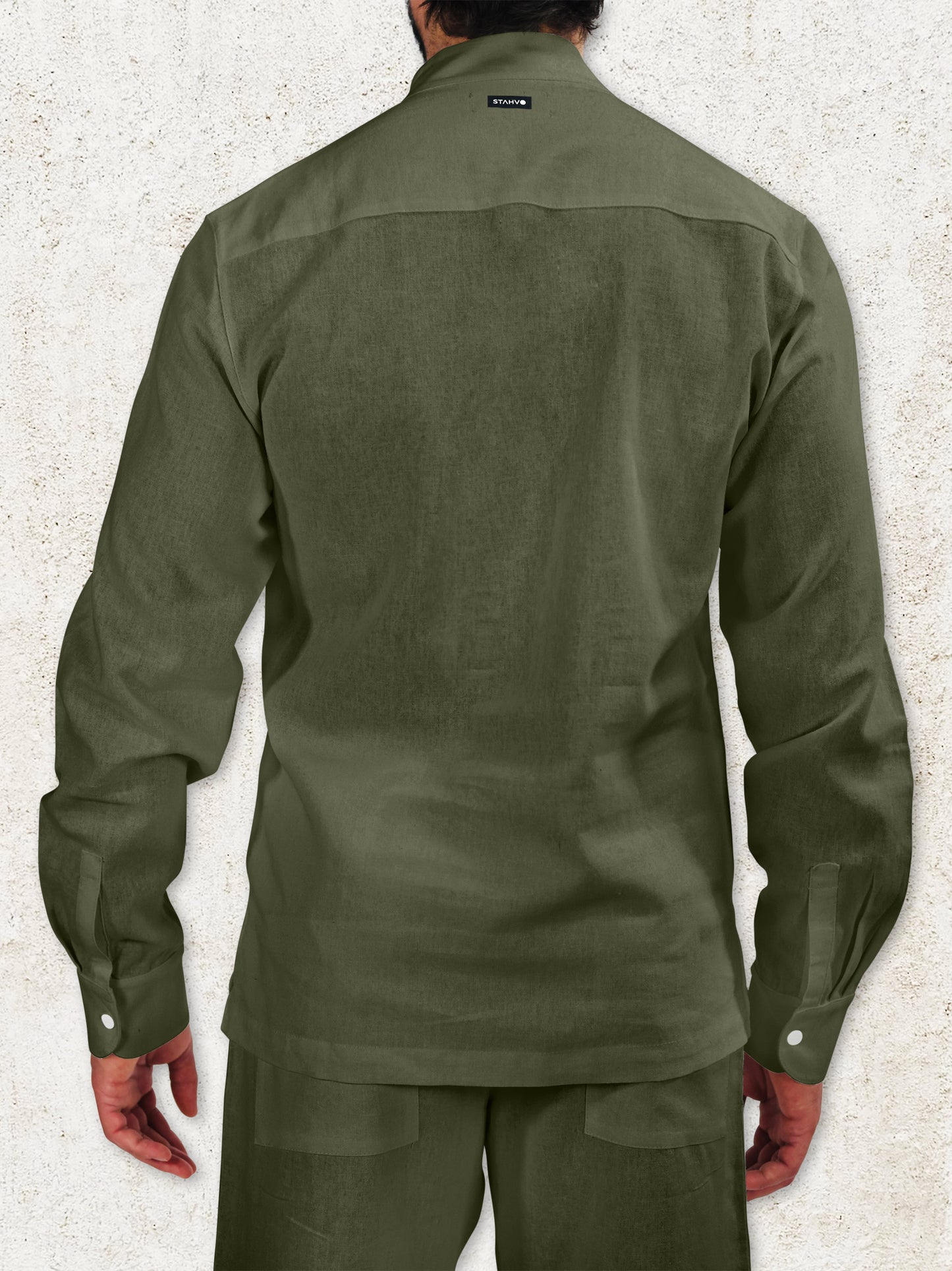 THE NAVO HENLEY SHIRT - Olive