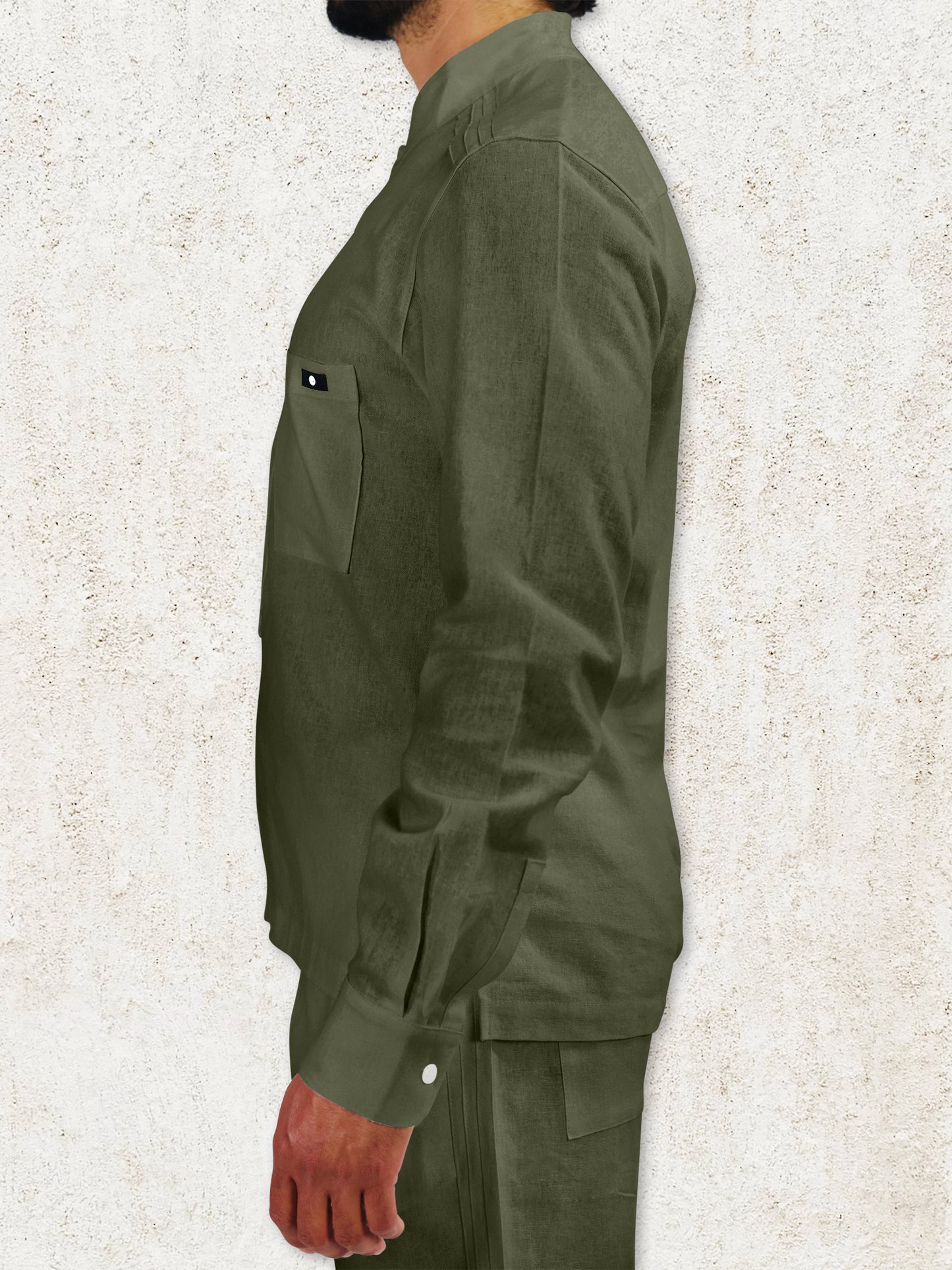 THE NAVO HENLEY SHIRT - Olive