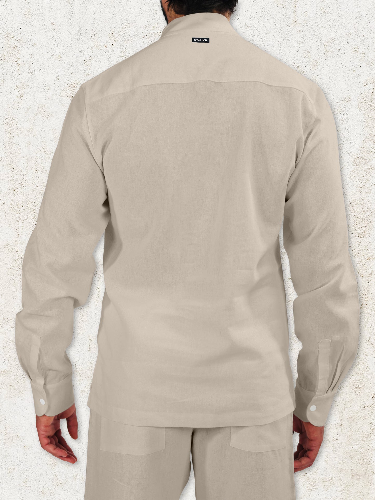THE NAVO HENLEY SHIRT - Sand