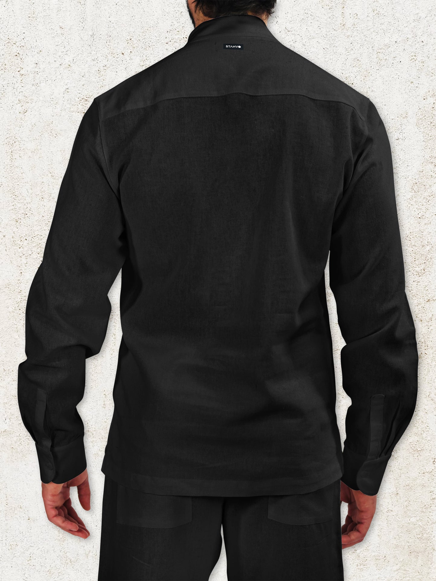 THE NAVO HENLEY SHIRT - Black