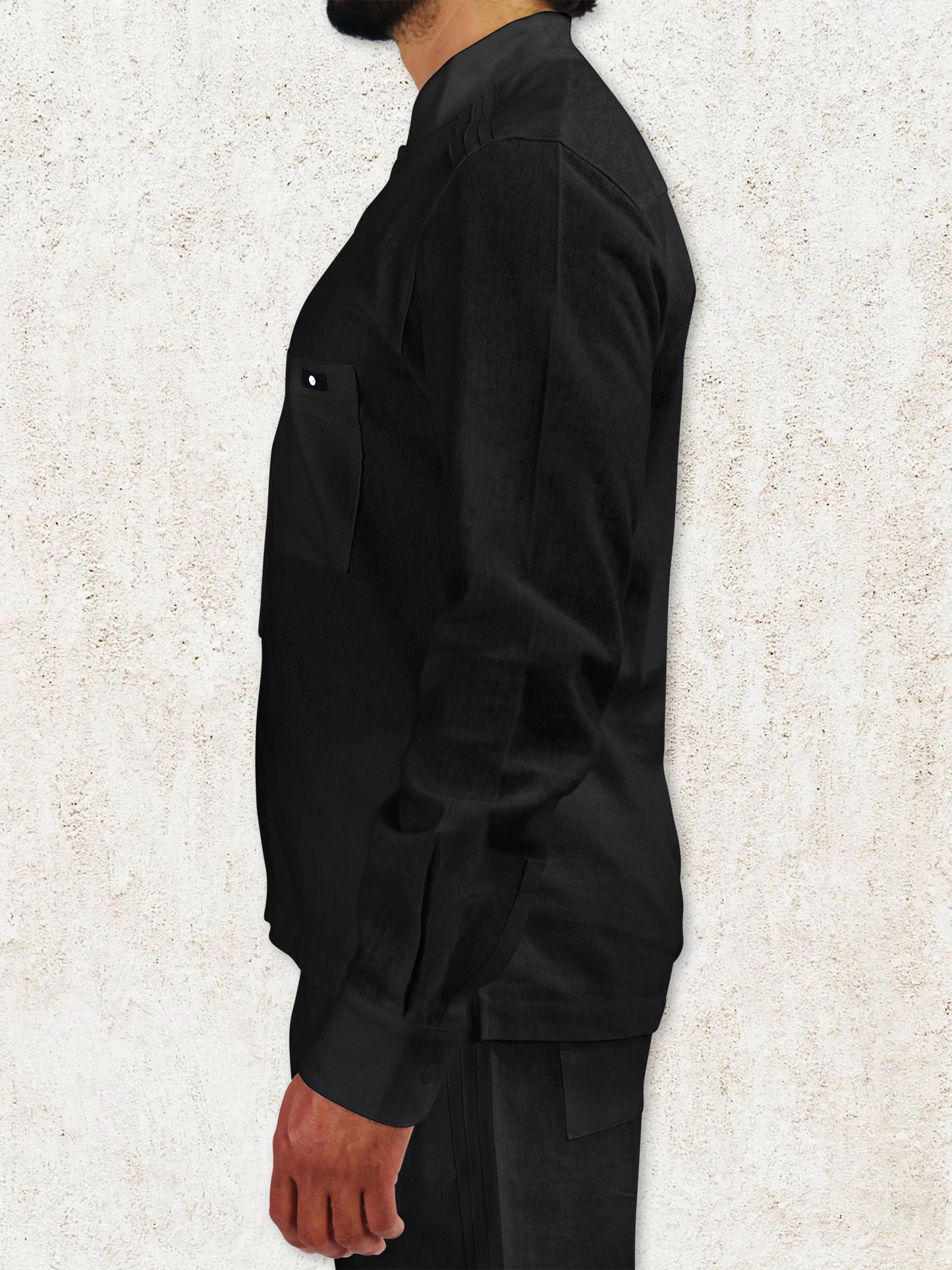 THE NAVO HENLEY SHIRT - Black