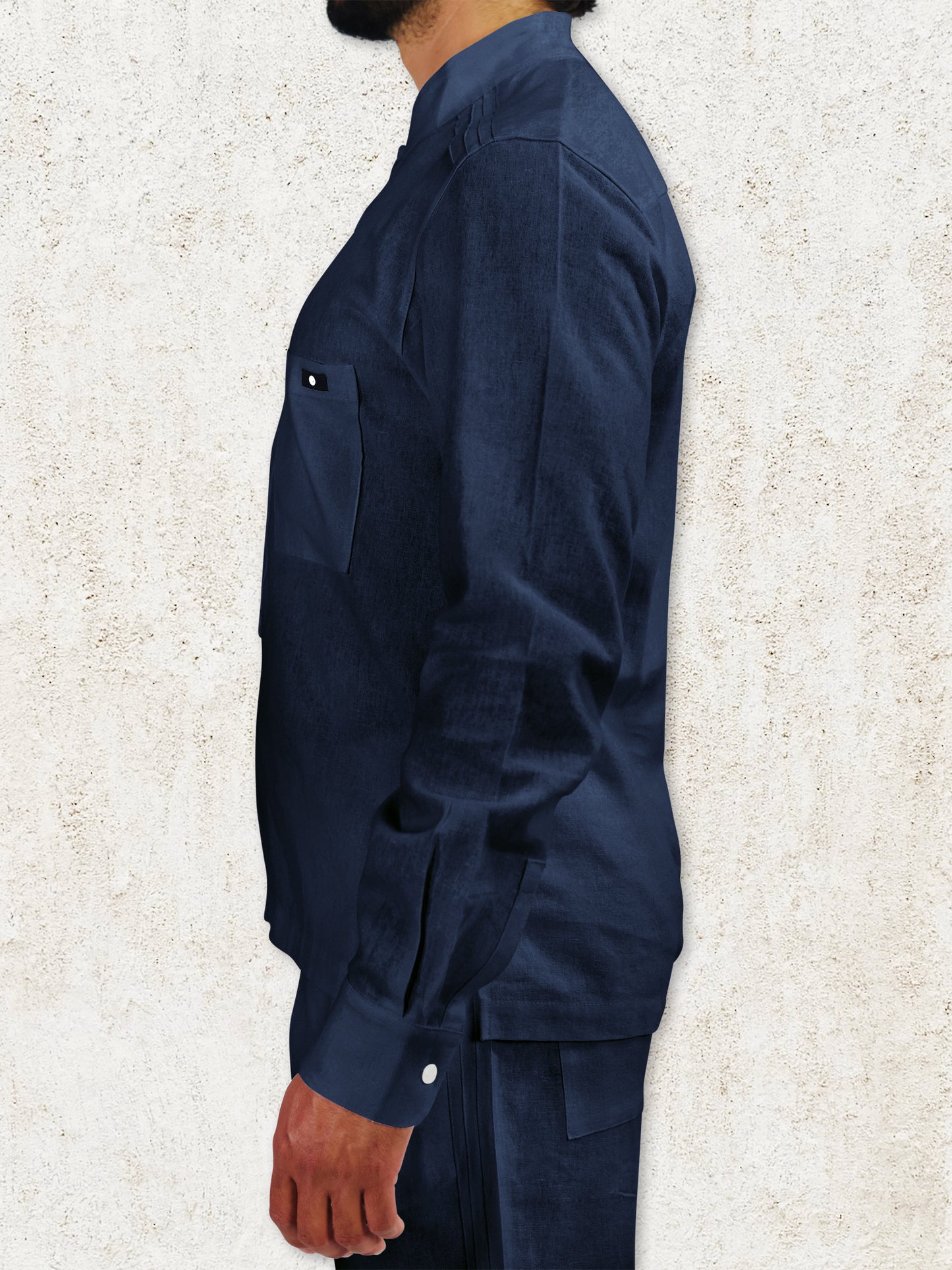 THE NAVO HENLEY SHIRT - Navy