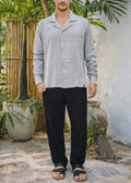 CAVO LINEN BLEND SHIRT - Grey