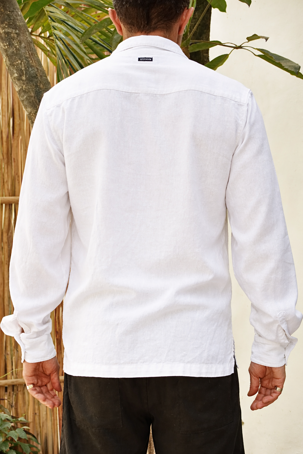 CAVO LINEN BLEND SHIRT - White