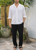 CAVO LINEN BLEND SHIRT - White