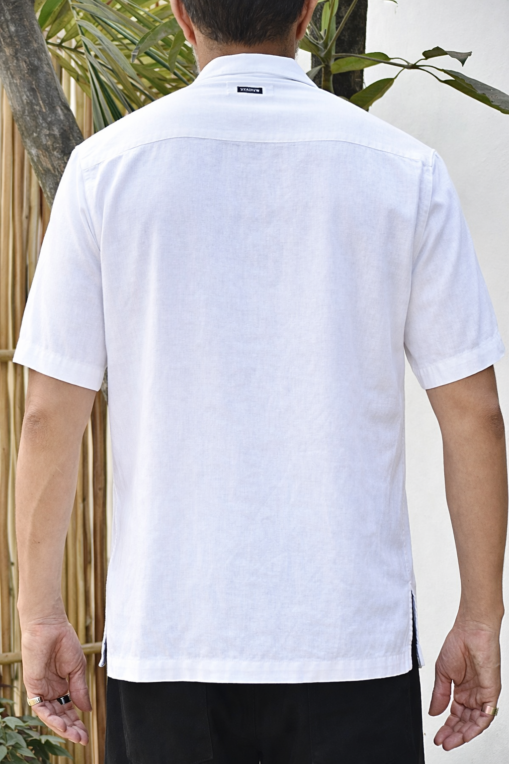 JAVI LINEN BLEND SHIRT - White
