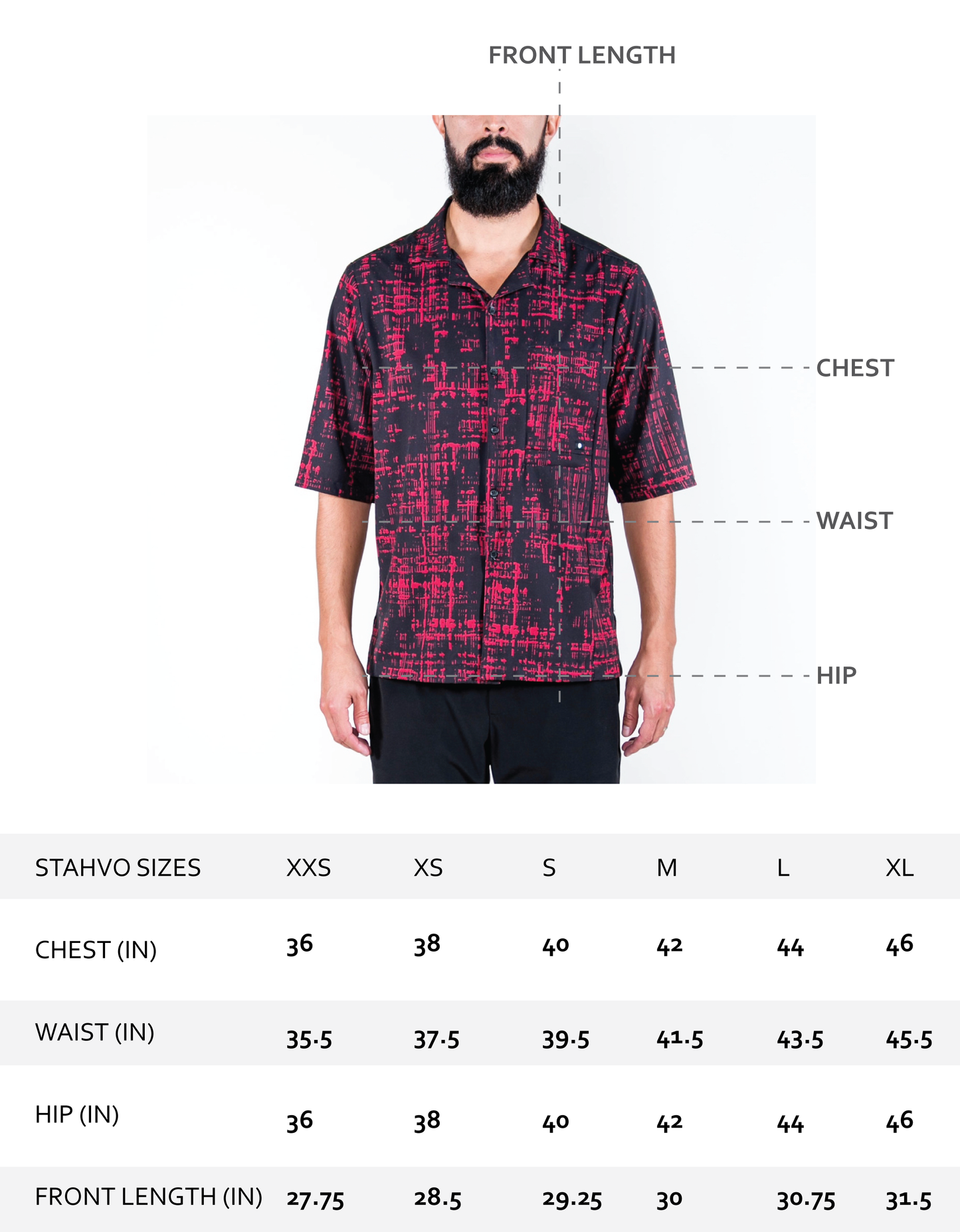 THE CAMEX - Light-Tec 4-Way Stretch Camp Collar Shirt - Red Print