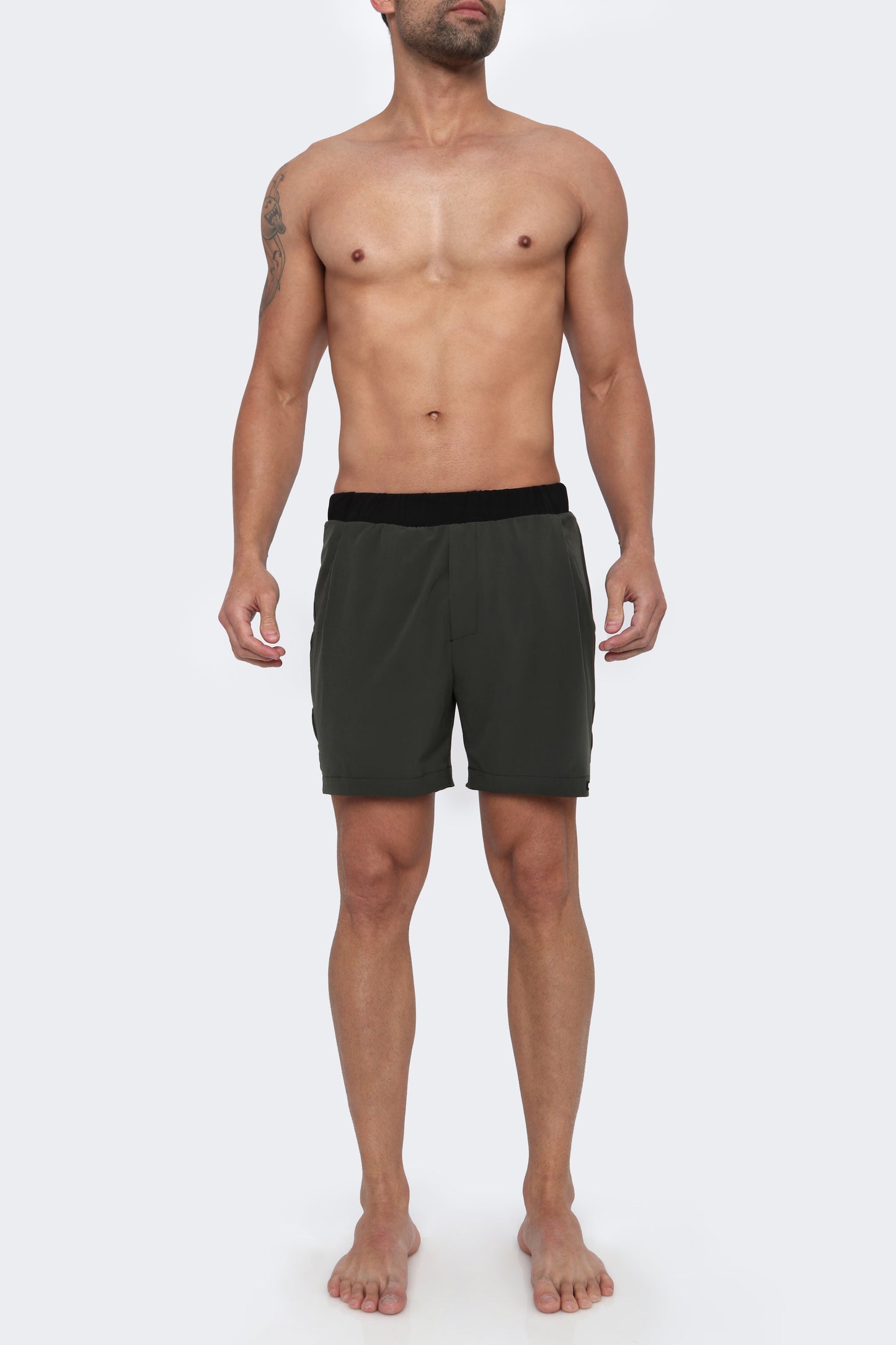 THE TALUX - Light-Tec 4-Way Stretch Linerless 5.5" Inseam Shorts - Olive