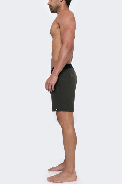 THE TALUX - Light-Tec 4-Way Stretch Linerless 5.5" Inseam Shorts - Olive