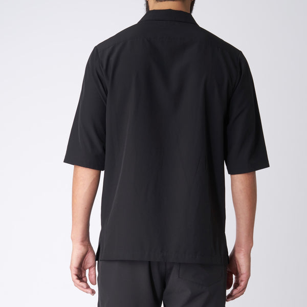 THE CAMEX - Light-Tec 4-Way Stretch Camp Collar Shirt - Black